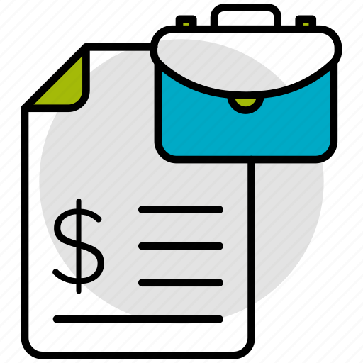 Financial, slip, business, report, briefcase icon - Download on Iconfinder
