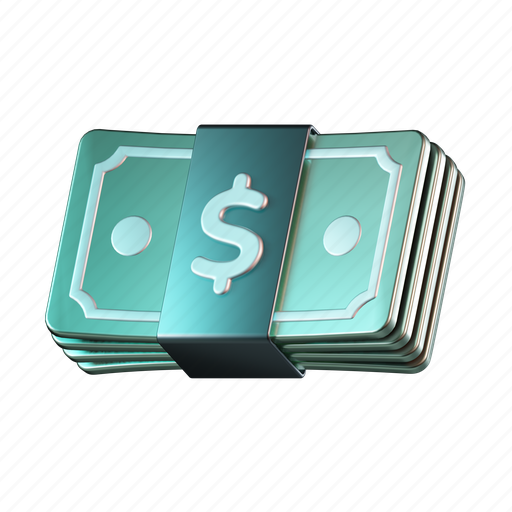 Bankote, money, cash, dollar, finance 3D illustration - Download on Iconfinder
