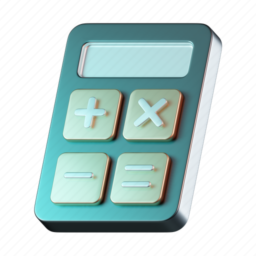 Calculator, accounting, math, calculate, finance 3D illustration - Download on Iconfinder
