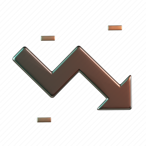 Chart, down, graph, investment, loss 3D illustration - Download on Iconfinder