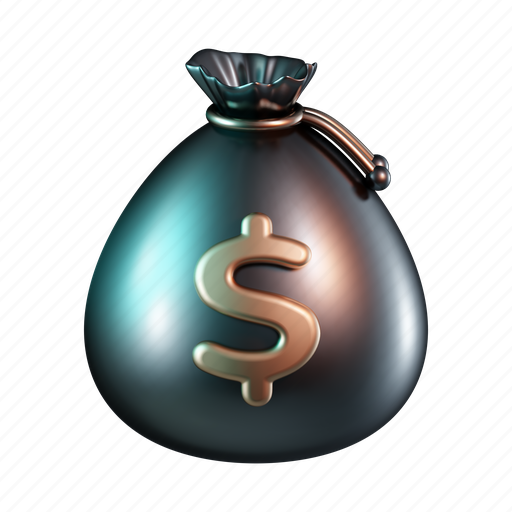Money, bag, finance, cash, dollar 3D illustration - Download on Iconfinder