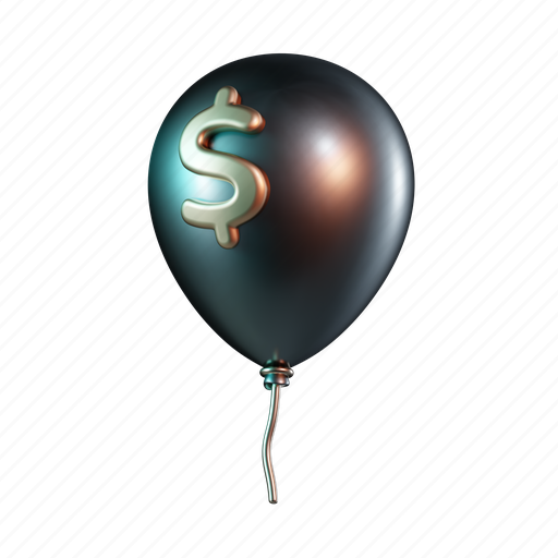 Money, balloon, inflation, business, finance 3D illustration - Download on Iconfinder
