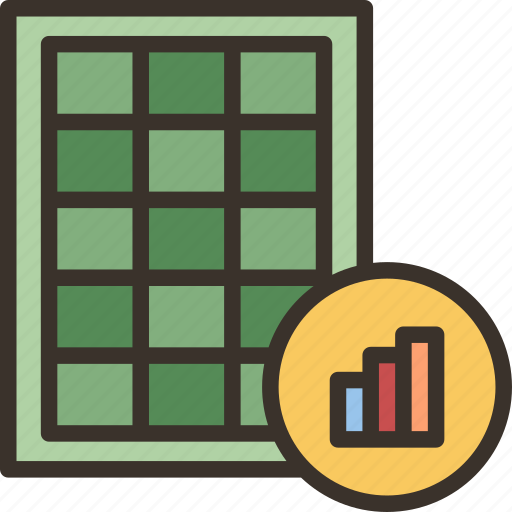 Spreadsheets, analysis, data, table, chart icon - Download on Iconfinder