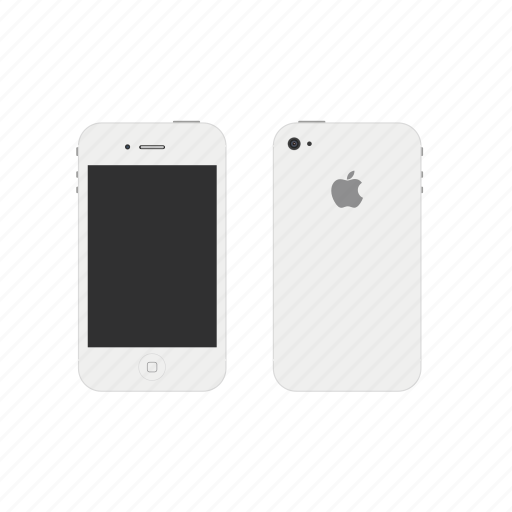 White, iphone 4, apple, iphone icon - Download on Iconfinder