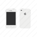 apple, iphone4, white