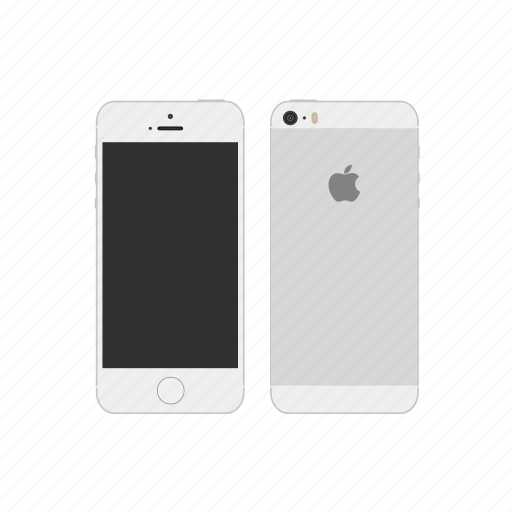 Iphone 5s, white, apple, iphone icon - Download on Iconfinder