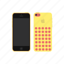 iphone 5c, apple, yellow, iphone