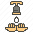 ablution, faucet, hand, islam, water