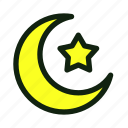 crecent, and, star, crescent, islamic, moon, muslim, ramadan, religion