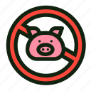 no, pork, ban, prohibited, muslim, pig, forbidden, halal