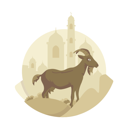 Eid, adha, goat, qurban, islamic, tradition, islam icon - Free download