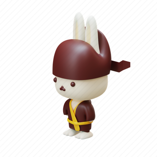 Isometric, render, chinese, rabbit, character, traditional, culture icon - Download on Iconfinder