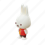 isometric, render, chinese, rabbit, character, traditional, culture, male, cute 