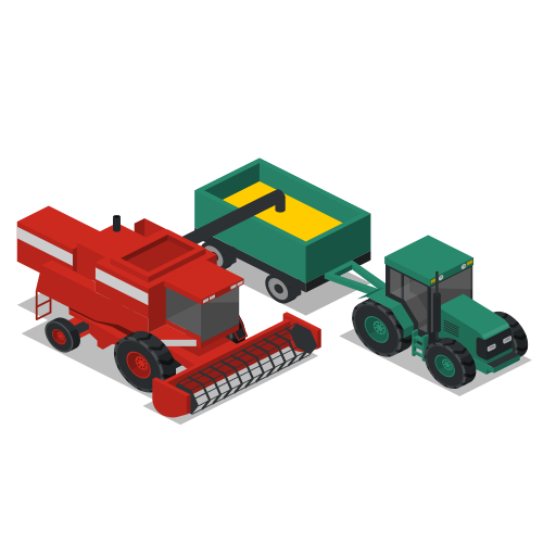 Combine, farm, front, rural, tractor, vehicles icon - Free download