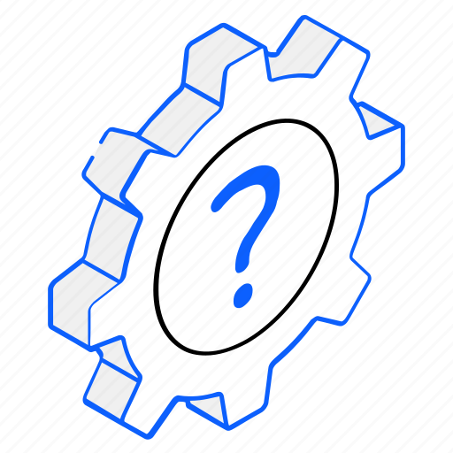 Gear, settings, unknown settings, cogwheel, question icon - Download on Iconfinder