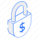 lock, paddock, dollar, financial protection, currency