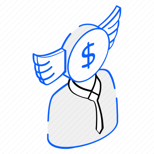 Business investor, angel investor, wings, businessman, financer icon - Download on Iconfinder