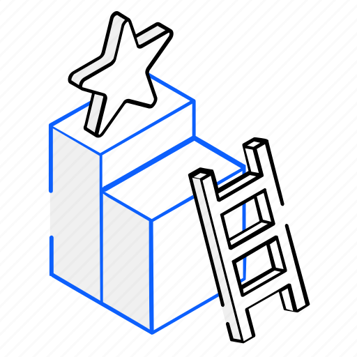 Winner ladder, career ladder, star, winner podium, leaderboard icon - Download on Iconfinder