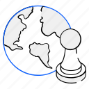 global strategy, earth, logic, chess pawn, world