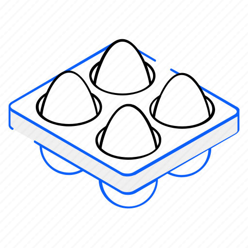 Eggs, eggs tray, poultry food, hen eggs, chicken eggs icon - Download on Iconfinder