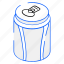 soda tin, soda can, soft drink, juice can, beverage can 
