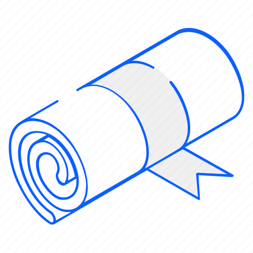 Roll sheet, roll paper, roll document, degree, diploma icon - Download on Iconfinder