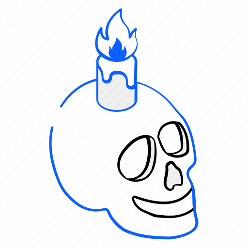 Candle skull, magic skull, cranium, skullcap, skull icon - Download on Iconfinder