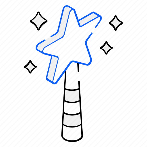 Wand, magic wand, magic stick, spell stick, star wand icon - Download on Iconfinder