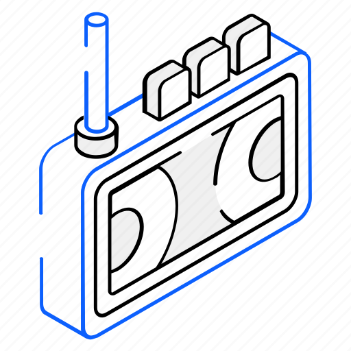 Cassette recorder, tape recorder, recorder, tape machine, tape player icon - Download on Iconfinder