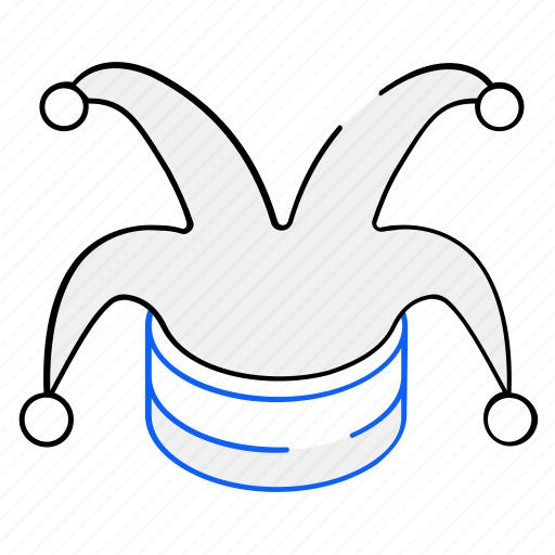 Clown hat, jester hat, jester cap, headwear, headgear icon - Download on Iconfinder