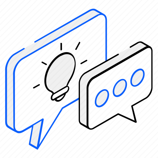 Chat idea, creative chat, messaging, message bubbles, conversation icon - Download on Iconfinder