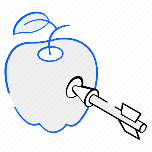 Target shooting, hit apple, fruit, target apple, arrow icon - Download on Iconfinder