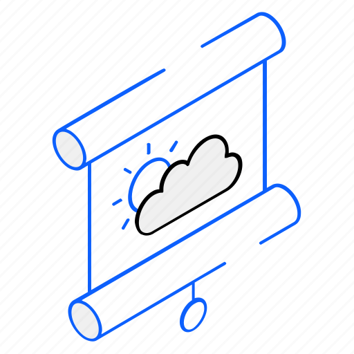 Weather forecast, weather presentation, easel, cloudy morning, ppt presentation icon - Download on Iconfinder
