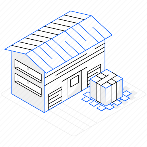 Warehouse, storage unit, commercial building, godown, inventory icon - Download on Iconfinder