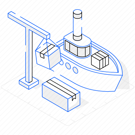 Freight ship, cargo vessel, cargo ship, overseas delivery, sea trade icon - Download on Iconfinder