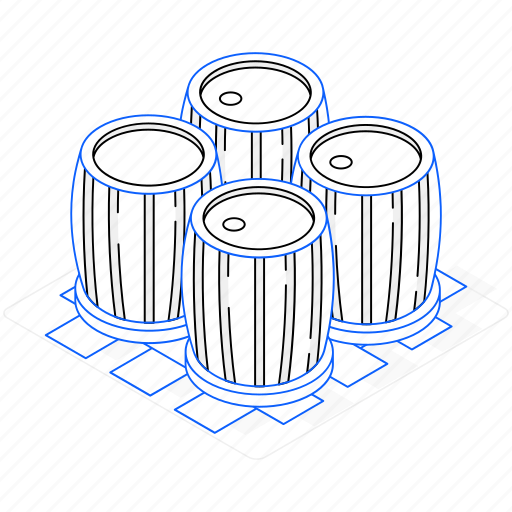 Fuel drums, barrels, canisters, caskets, drums icon - Download on Iconfinder