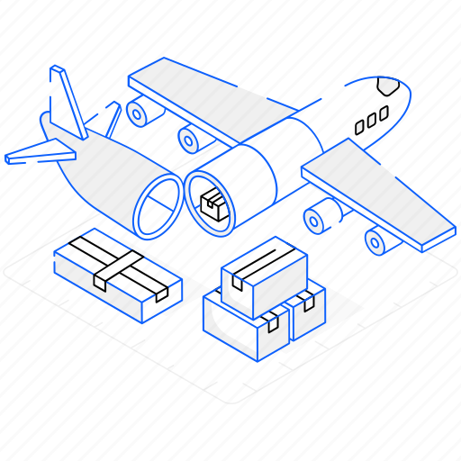 Air delivery, airplane, air freight, air shipment, cargo icon - Download on Iconfinder