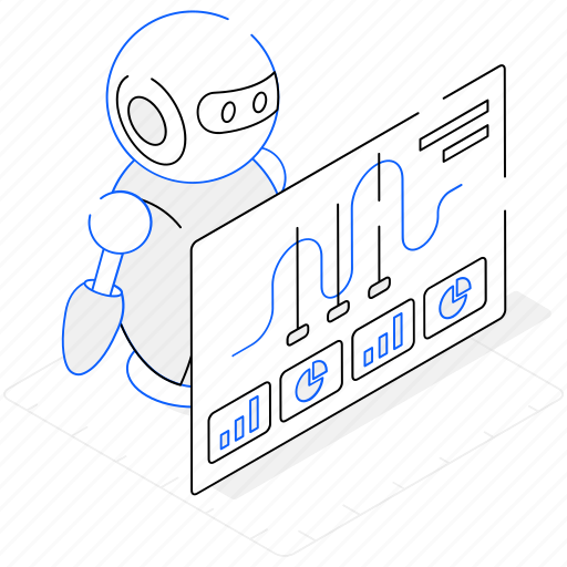 Business robot, robot analysis, robotics, robot technology, ai icon - Download on Iconfinder