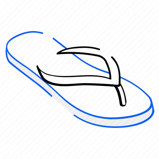 Beach sandal, flip flop, slipper, sandal, footwear icon - Download on Iconfinder