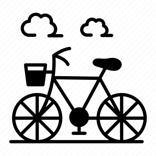 Transport, bicycle, cycle, cycling, woman bicycle, flower bucket icon - Download on Iconfinder