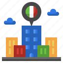 maps, and, location, placeholder, italy, city