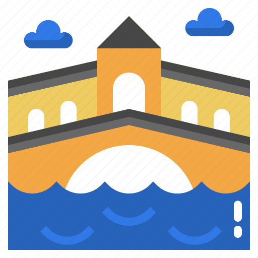 Bridge, landmark, venice, rialto, europe icon - Download on Iconfinder