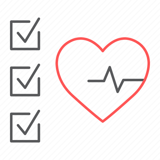 Health, check, diagnosis, heartbeat, medical, report, heart icon - Download on Iconfinder