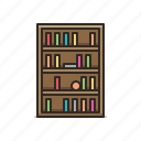 bookcase, book, bookmark, cabinet, library