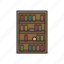 bookcase, book, bookmark, cabinet, library 
