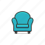 chair, rounded, armchair, furniture, home, household 