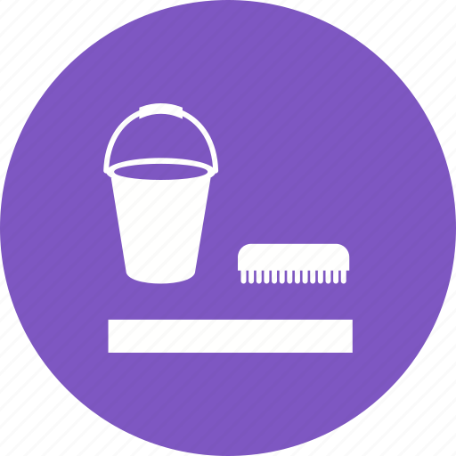 Brush, bucket, cleaning, floor, home, mop, washing icon - Download on Iconfinder