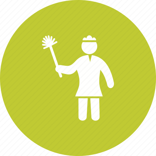 Broom, clean, cleaning, dusting, house, mop, woman icon - Download on Iconfinder