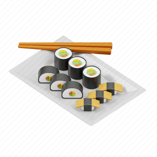 Sushi, food 3D illustration - Download on Iconfinder