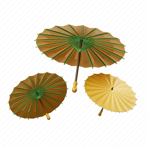 Wagasa, japanese, umbrella 3D illustration - Download on Iconfinder